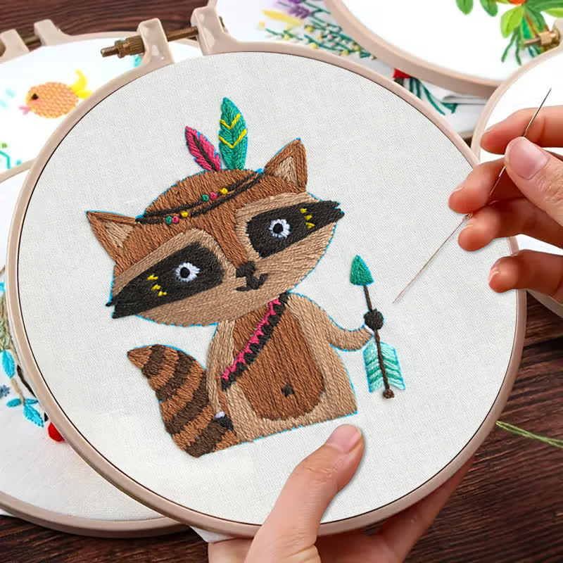 Rubbyoo Embroidery Kit - Raccoon Cub - image 10
