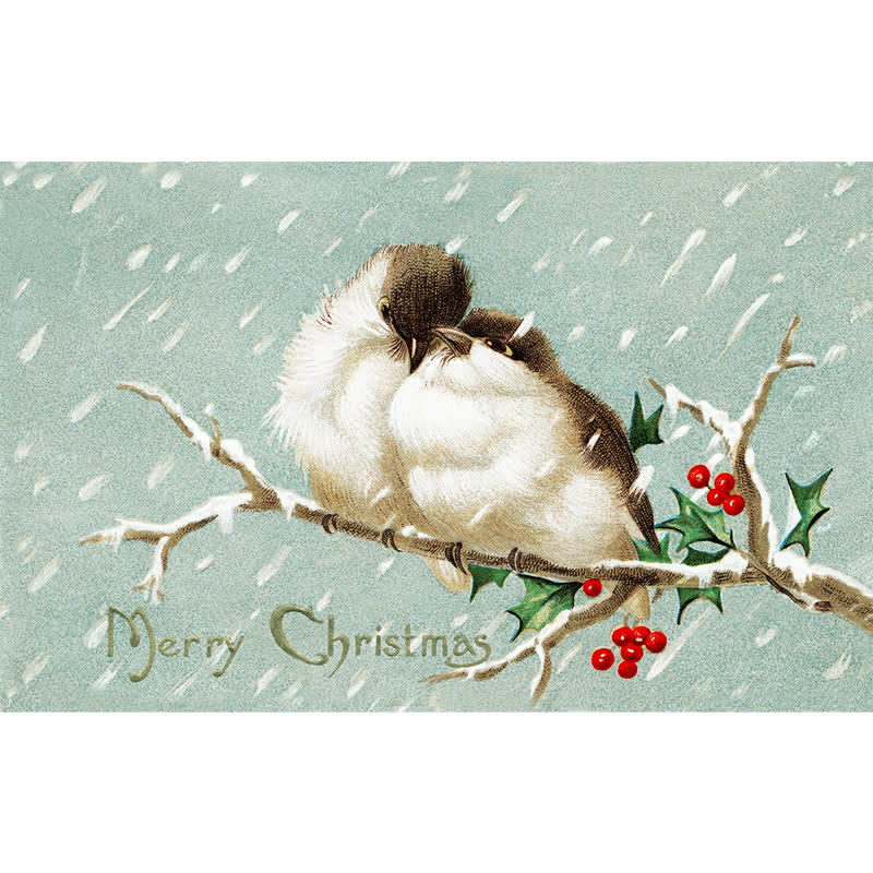 Rubbyoo Merry Christmas Birds - Wooden Jigsaw Puzzle