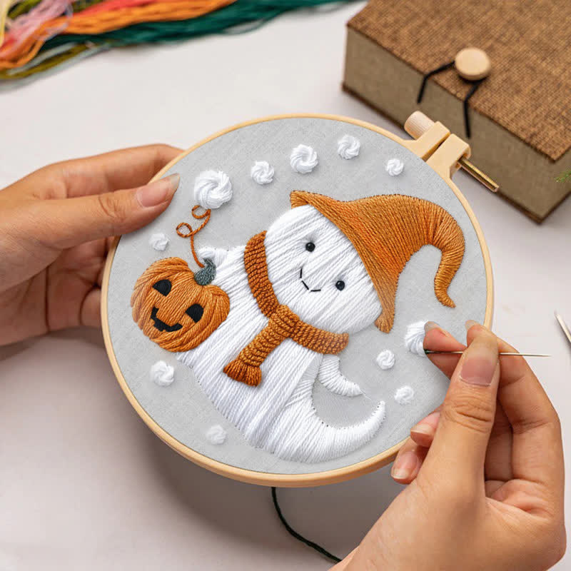 Rubbyoo Embroidery Kit - Ghost Halloween - image 4