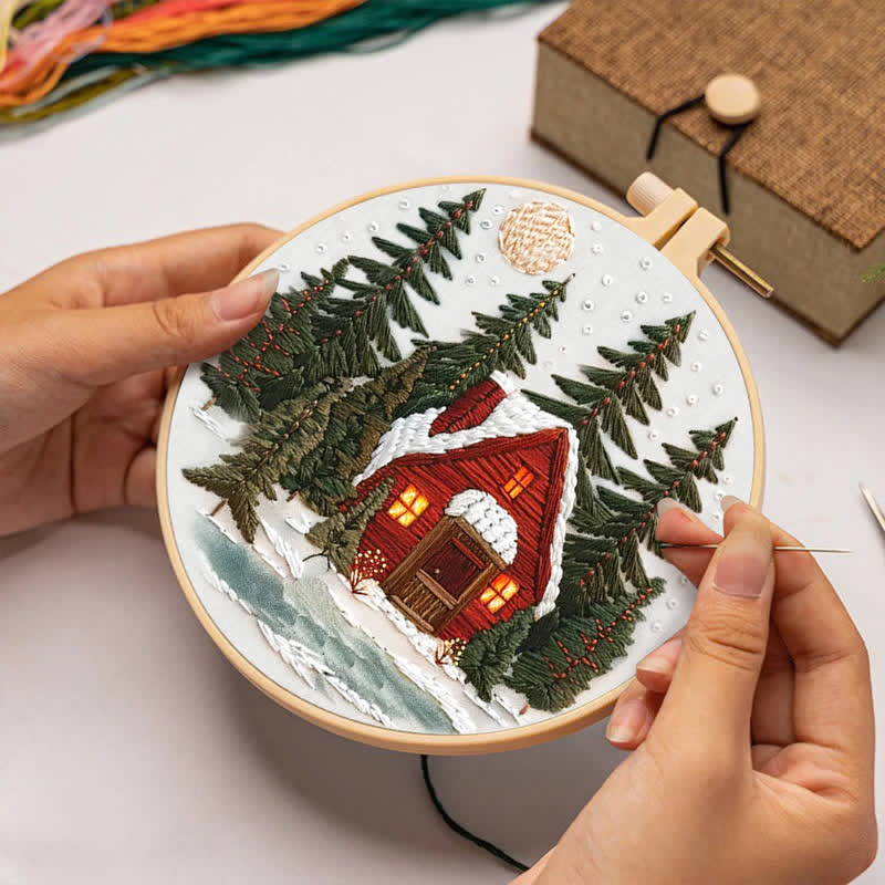 Rubbyoo Embroidery Kit - Winter Forest - image 2