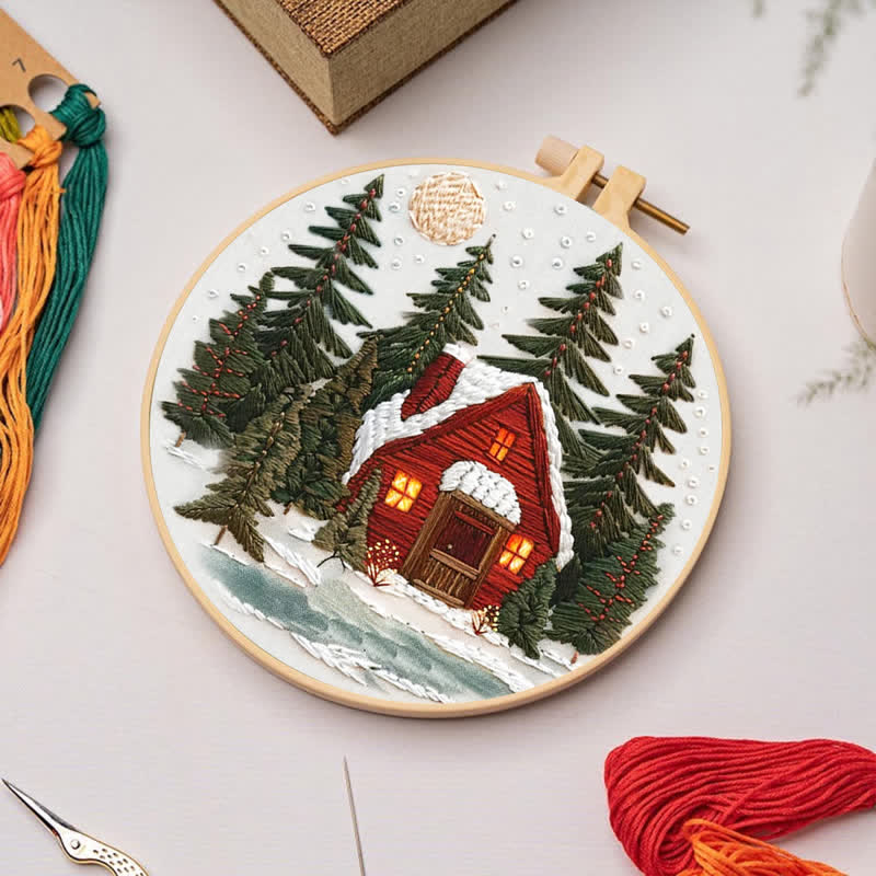 Rubbyoo Embroidery Kit - Winter Forest - image 4