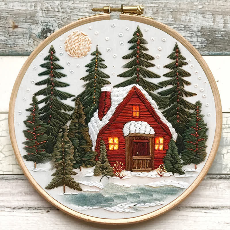 Rubbyoo Embroidery Kit - Winter Forest - image 7
