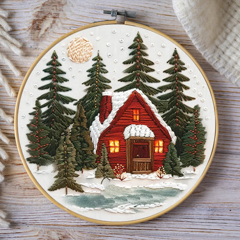 Rubbyoo Embroidery Kit - Winter Forest - image 8
