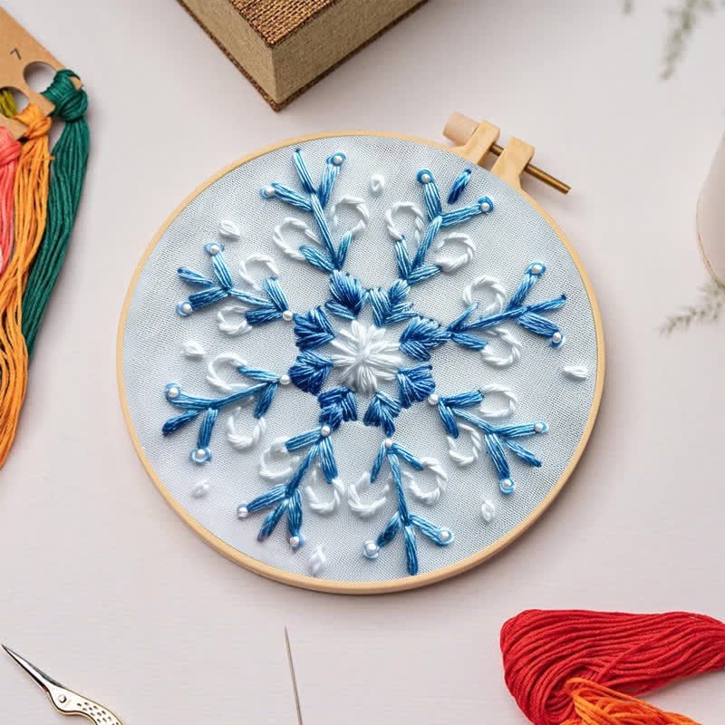 Rubbyoo Embroidery Kit - Blue Snowflake - image 5