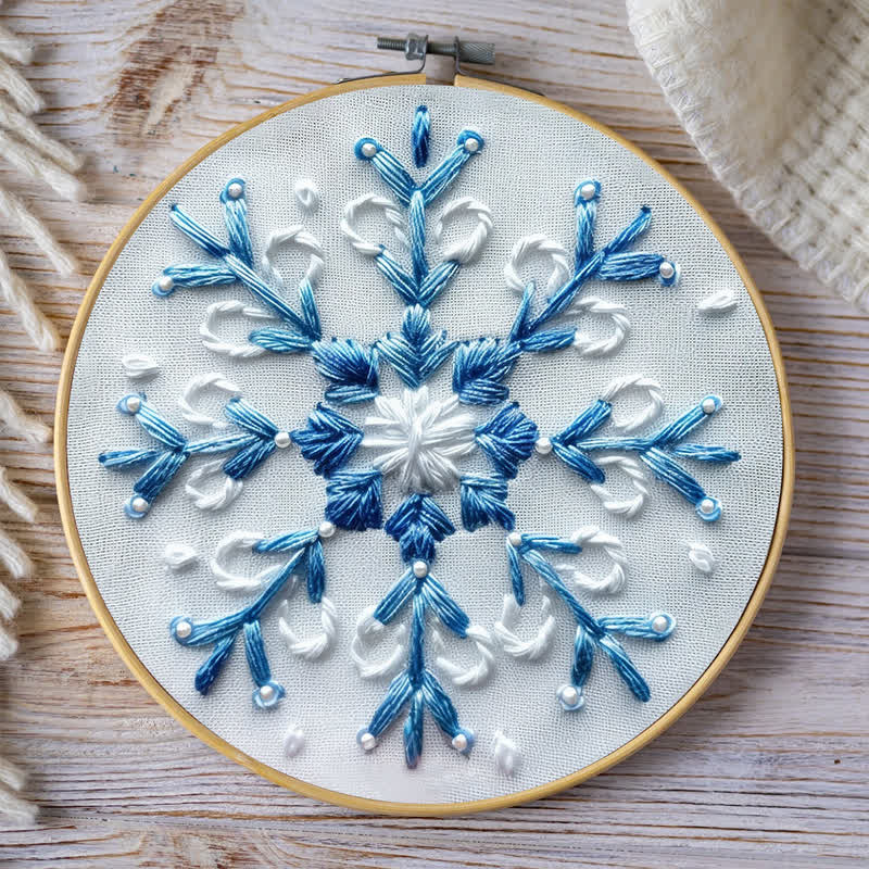 Rubbyoo Embroidery Kit - Blue Snowflake - image 8