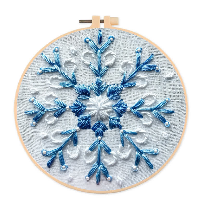 Rubbyoo Embroidery Kit - Blue Snowflake - image 1