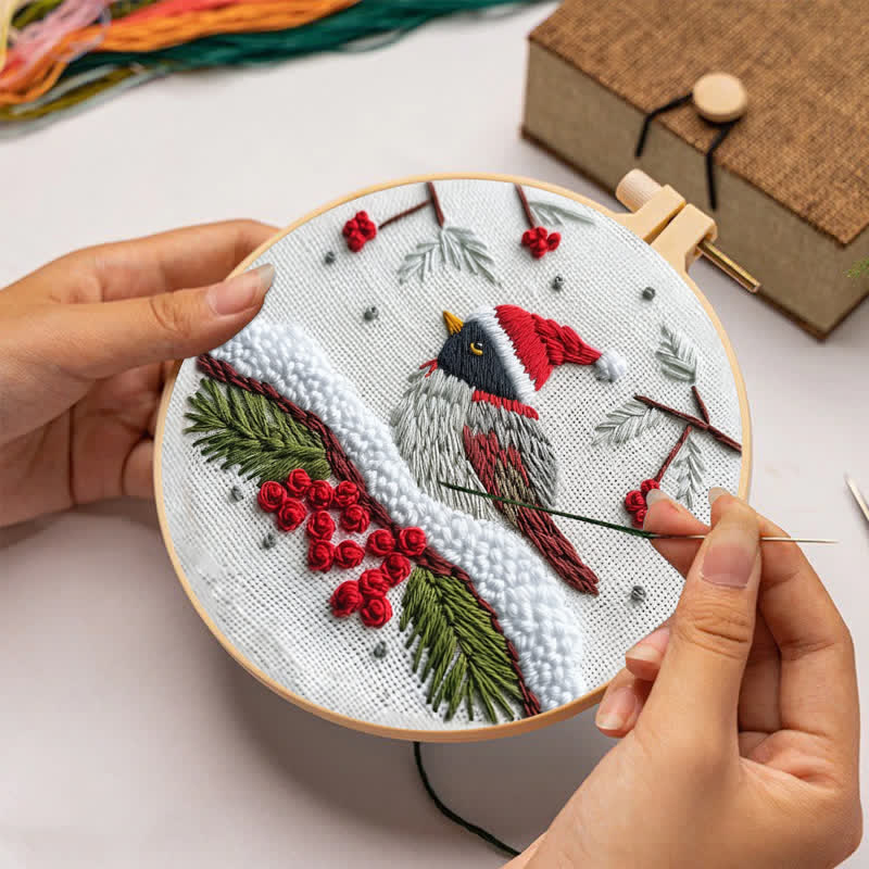 Rubbyoo Embroidery Kit - "Little sparrow"  Christmas Gift  - image 3