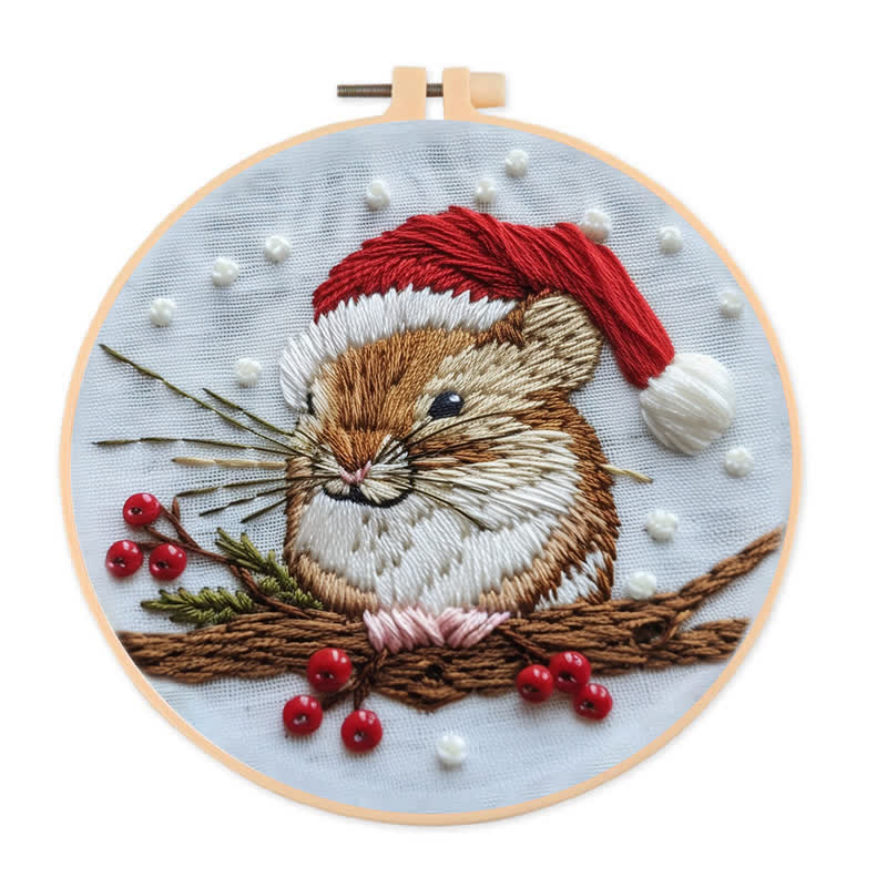 Rubbyoo Embroidery Kit - Christmas Mouse - image 1