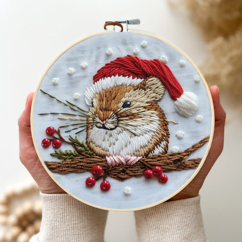 Rubbyoo Embroidery Kit - Christmas Mouse - image 3