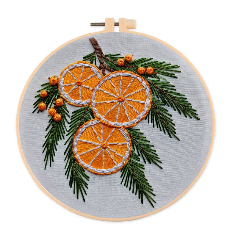 Rubbyoo Embroidery Kit - Orange slice - image 1