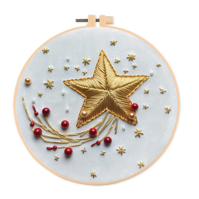 Rubbyoo Embroidery Kit - Christmas stars - image 1