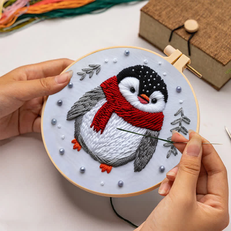 Rubbyoo Embroidery Kit - Cute Christmas Penguin - image 4