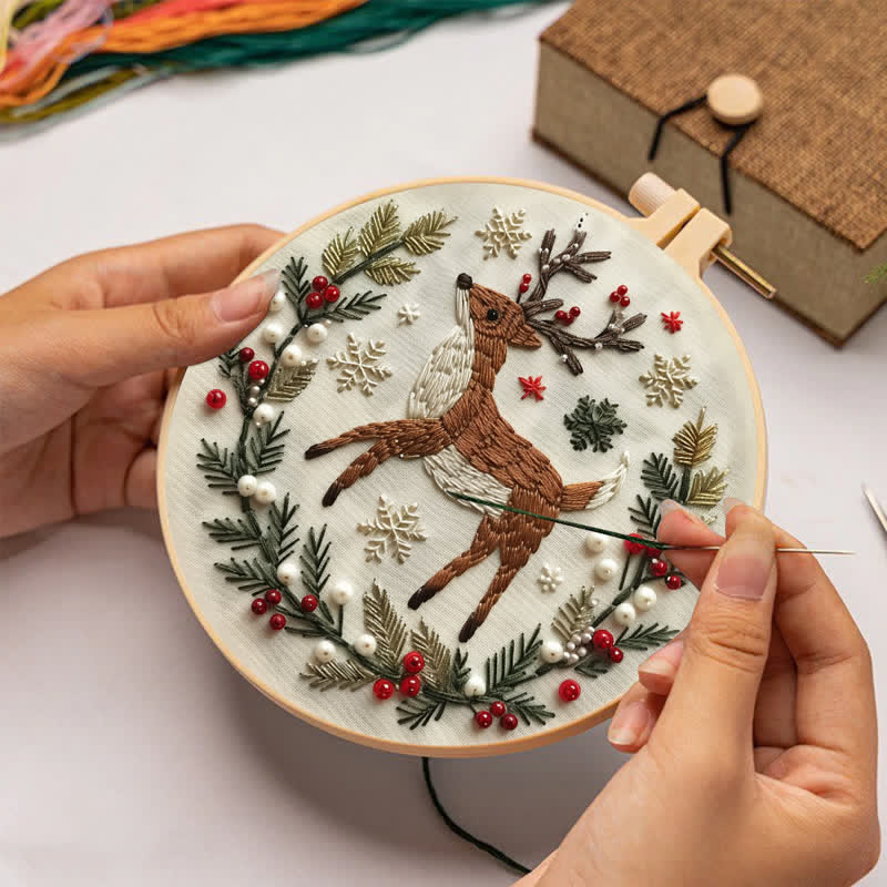 Rubbyoo Embroidery Kit - Christmas Deer - image 2