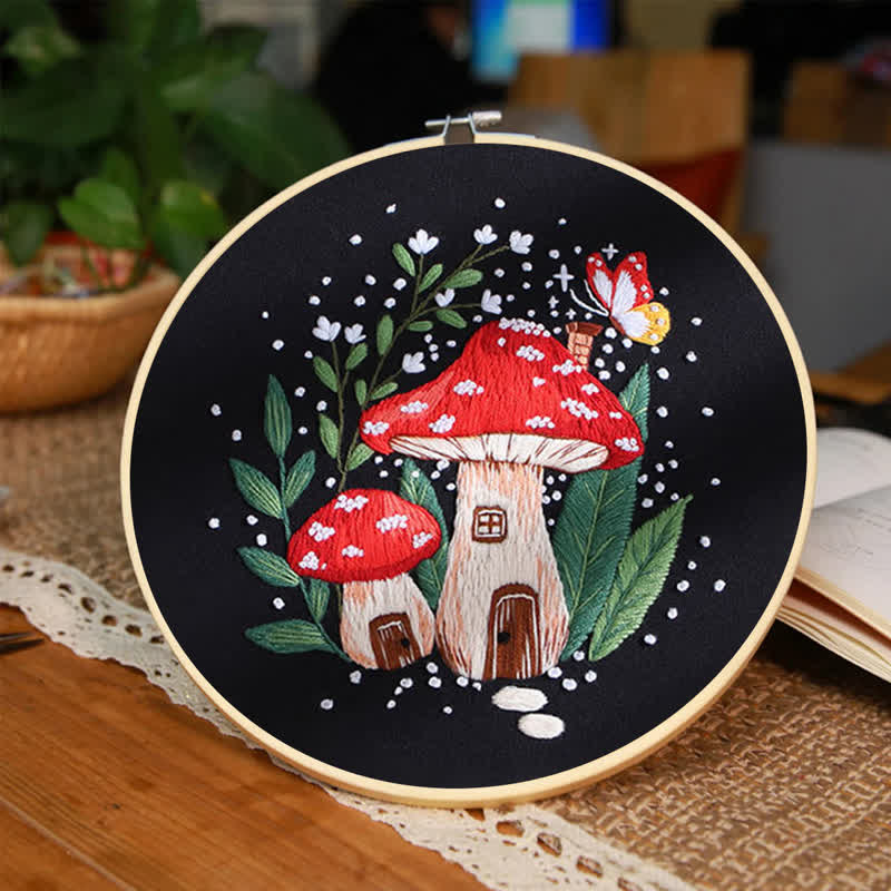 Rubbyoo Embroidery Kit - "Magic mushrooms" - image 2