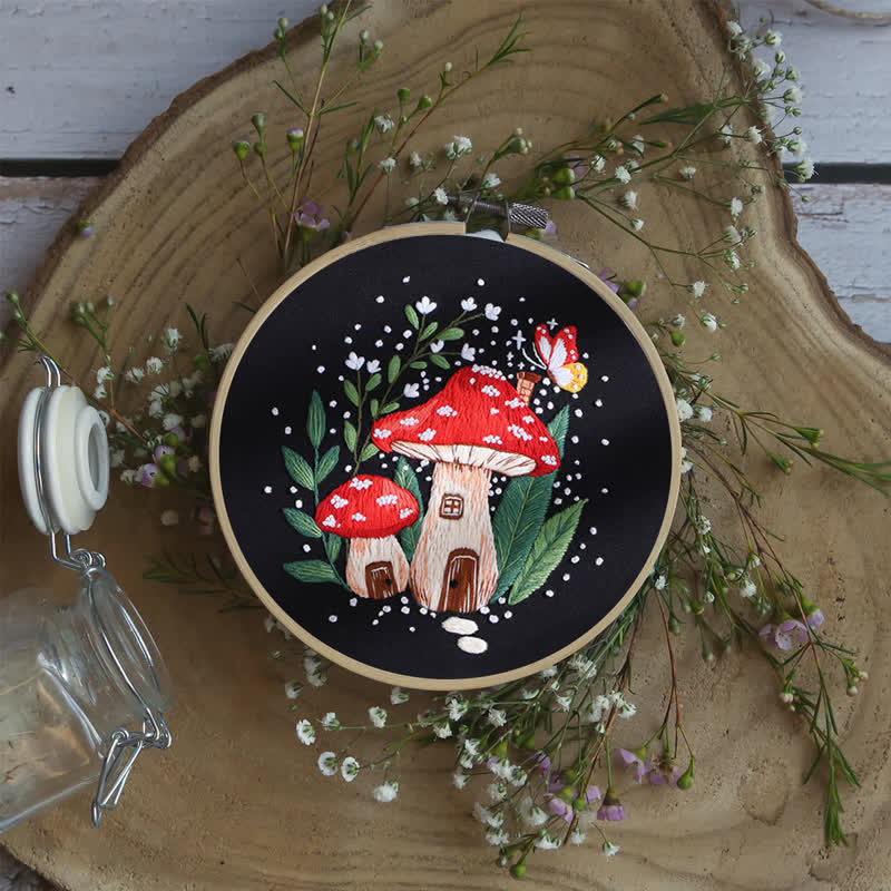 Rubbyoo Embroidery Kit - "Magic mushrooms" - image 6