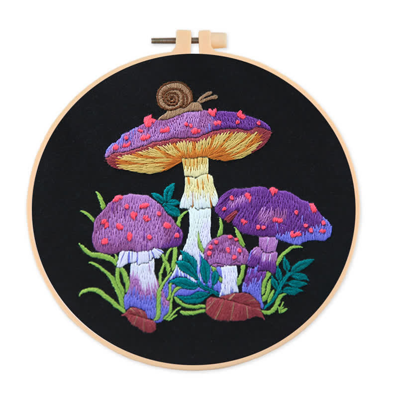 Rubbyoo Embroidery Kit -  Purple Mushroom Fantasy - image 1