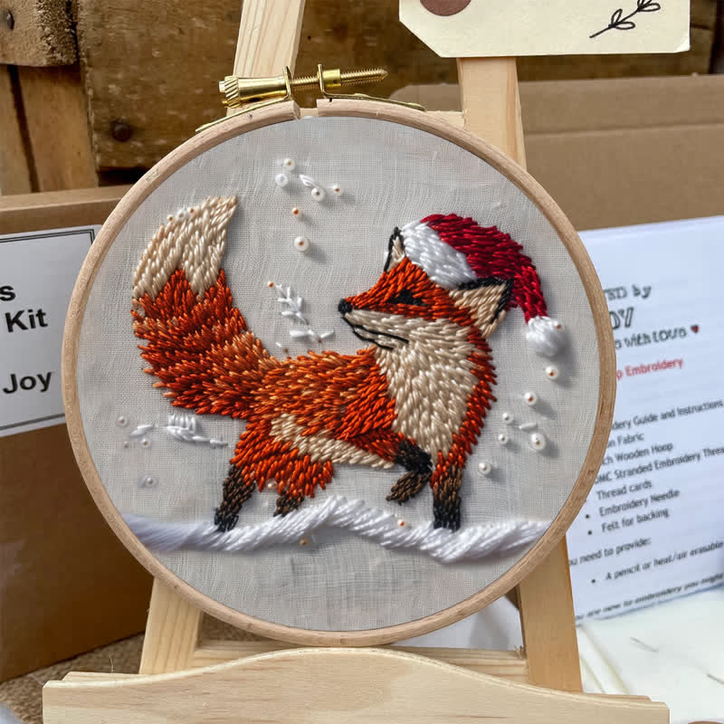 Rubbyoo Embroidery Kit - Red Fox Looks Back - image 5