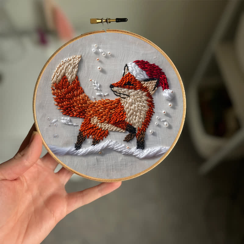 Rubbyoo Embroidery Kit - Red Fox Looks Back - image 2