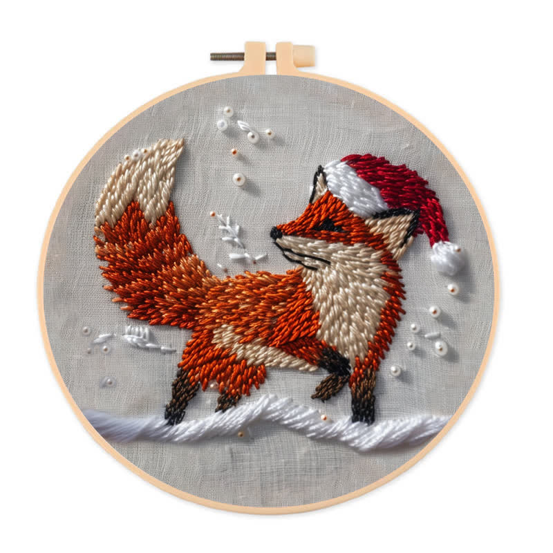 Rubbyoo Embroidery Kit - Red Fox Looks Back - image 1