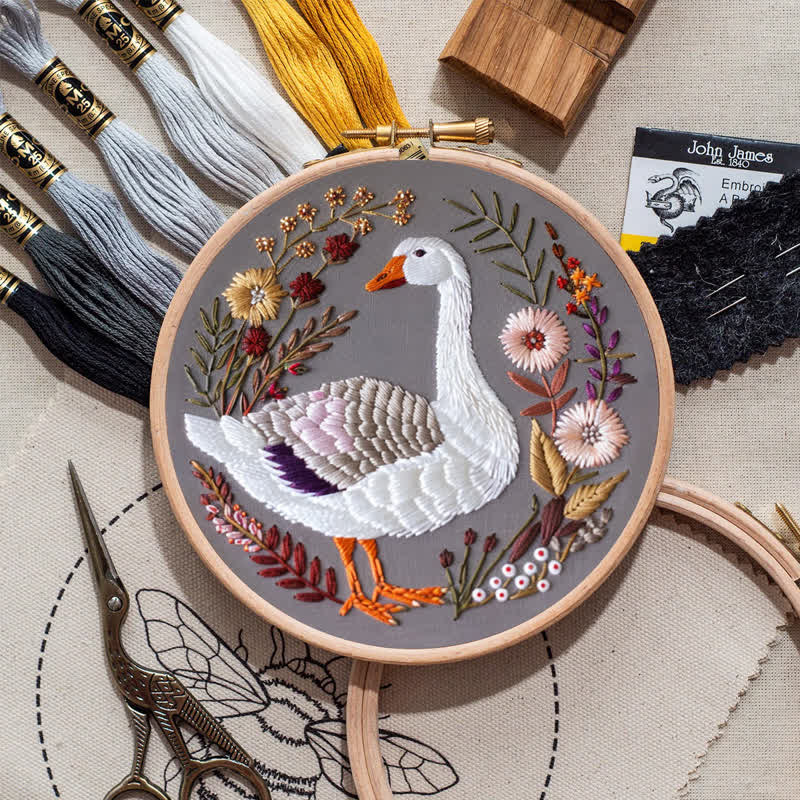 Rubbyoo Embroidery Kit - Winter Goose - image 10