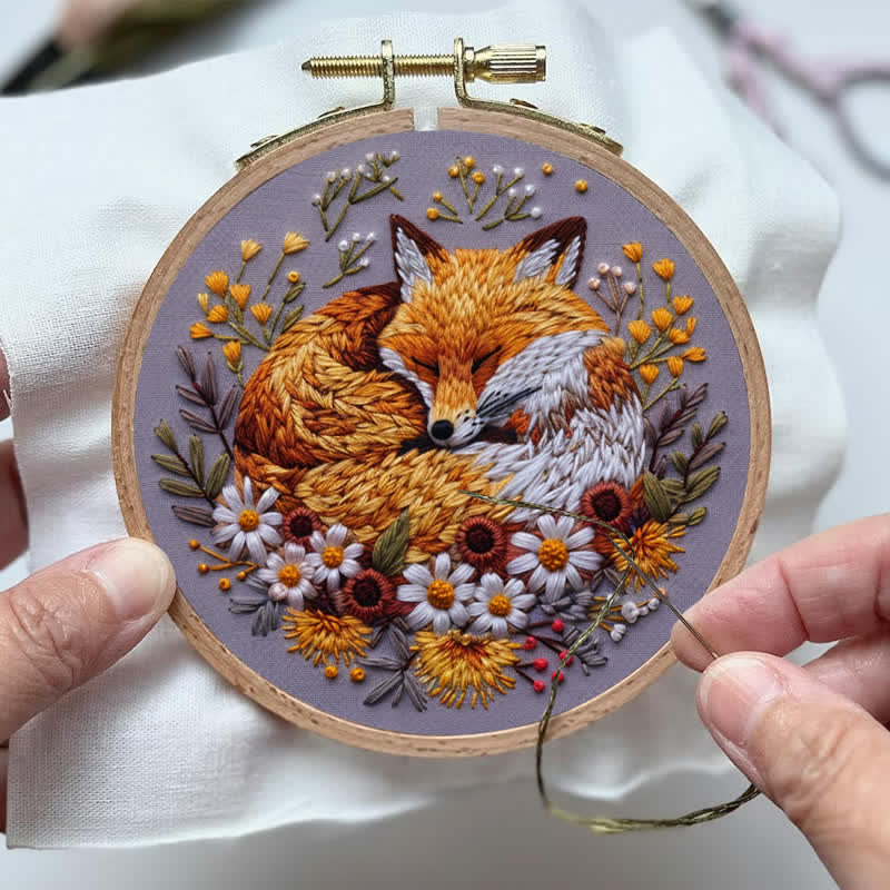 Rubbyoo Embroidery Kit - Woodland Fox