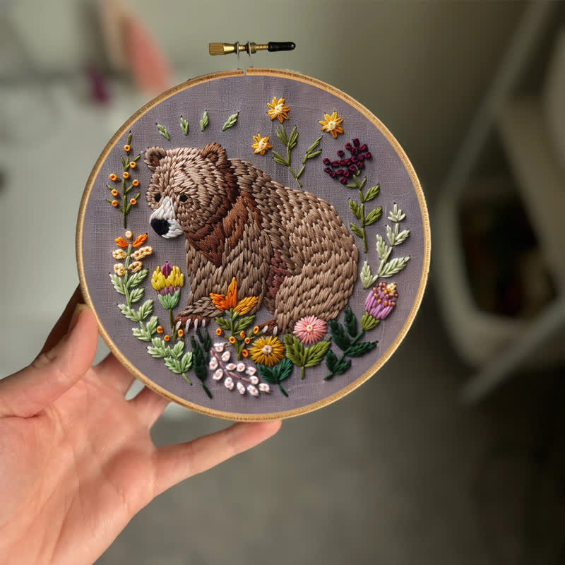 Rubbyoo Embroidery Kit - Woodland Bear - image 2