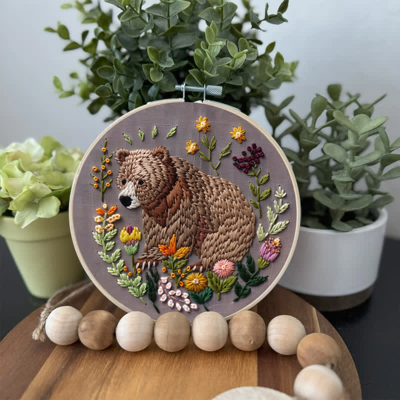 Rubbyoo Embroidery Kit - Woodland Bear - image 3