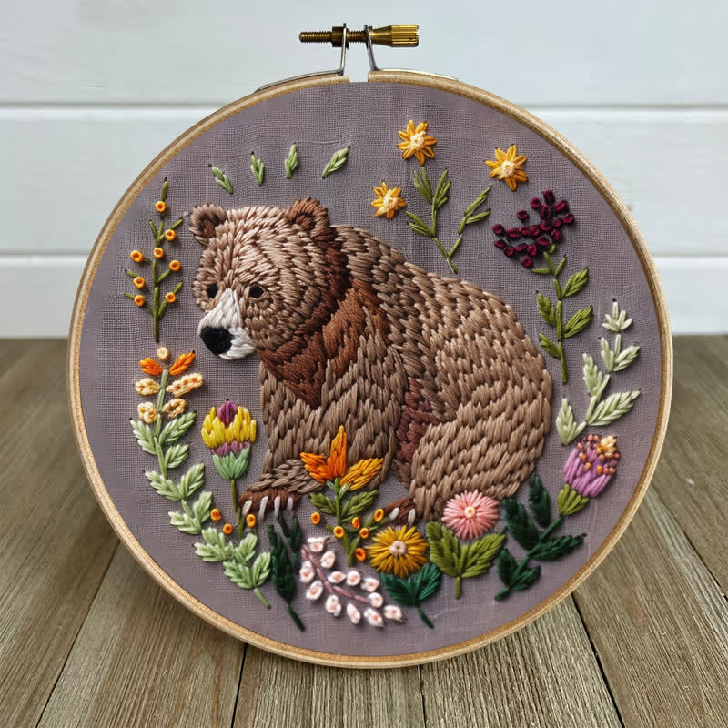 Rubbyoo Embroidery Kit - Woodland Bear - image 6