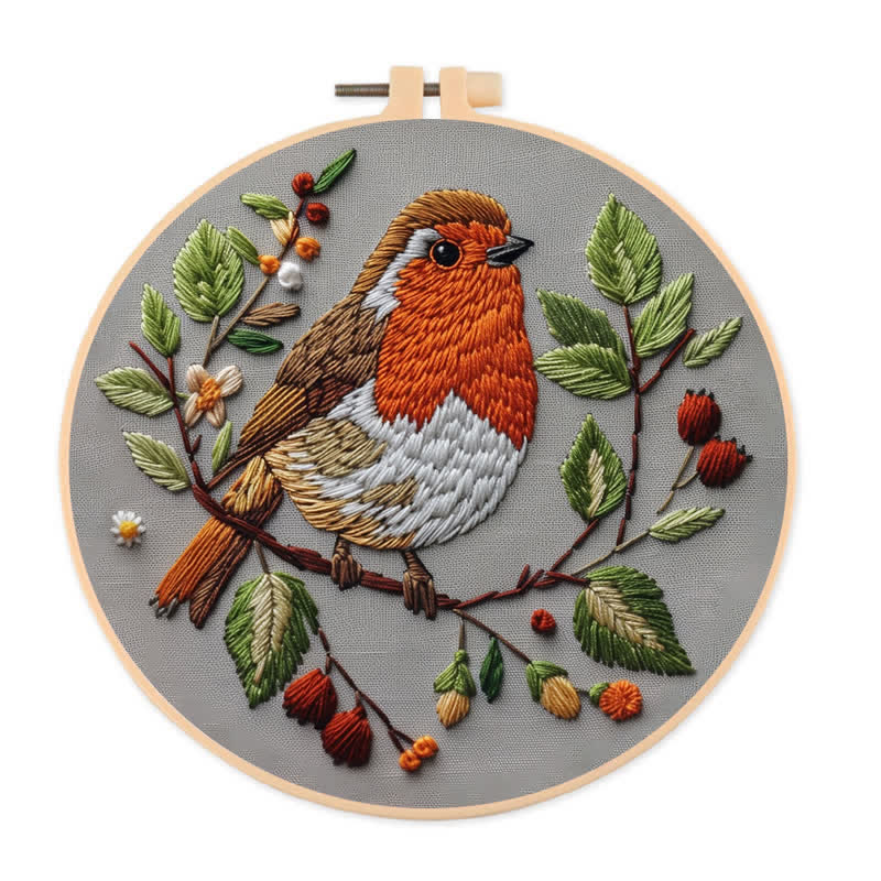Rubbyoo Embroidery Kit - Spring Robin - image 1