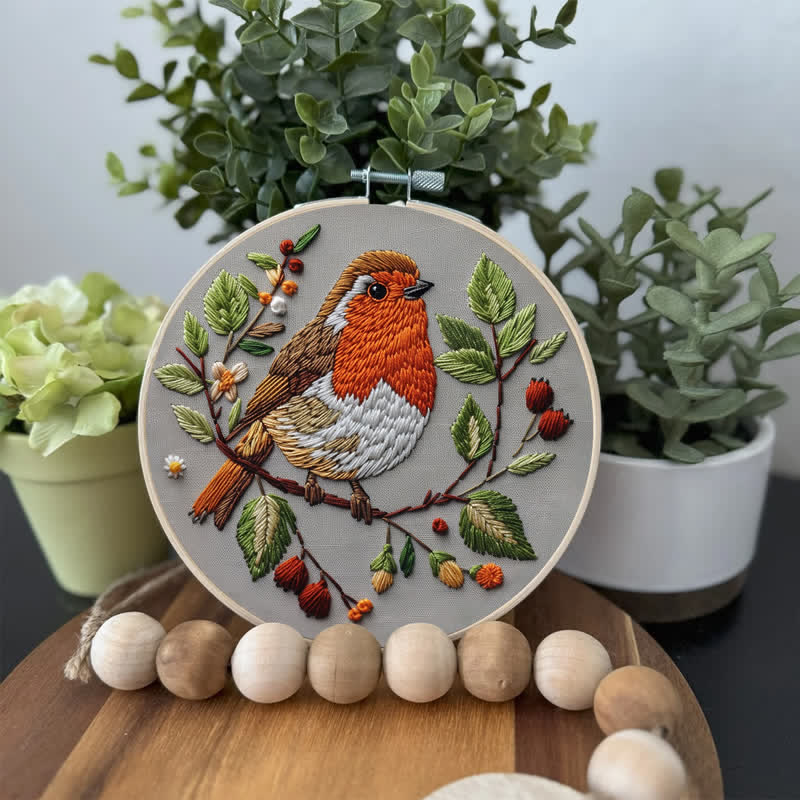 Rubbyoo Embroidery Kit - Spring Robin - image 3