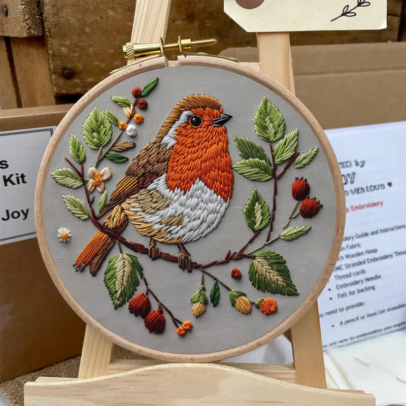 Rubbyoo Embroidery Kit - Spring Robin - image 6