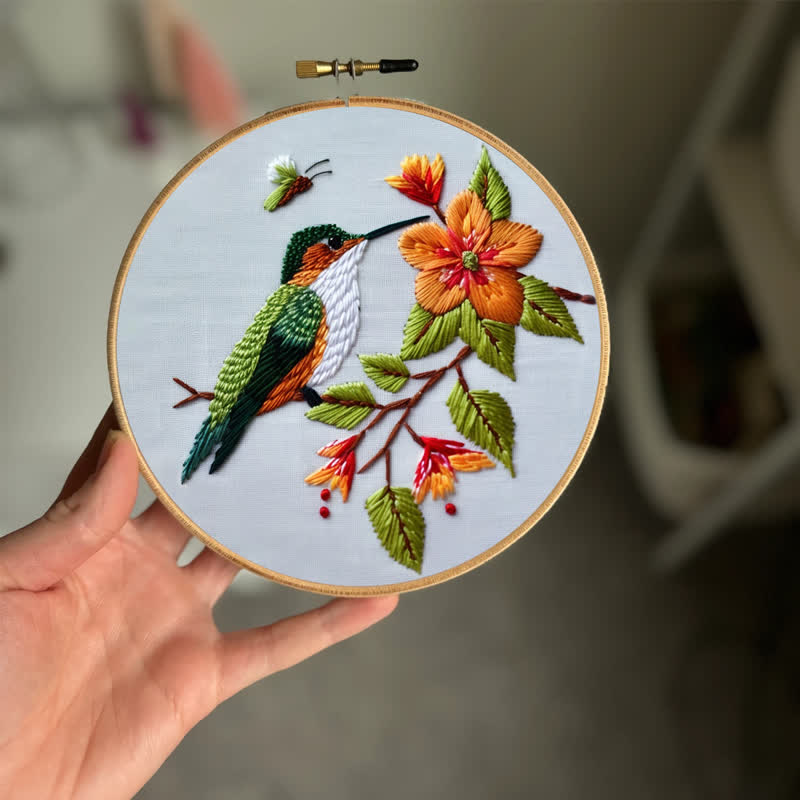Rubbyoo Embroidery Kit - Beautiful Hummingbirds  - image 2