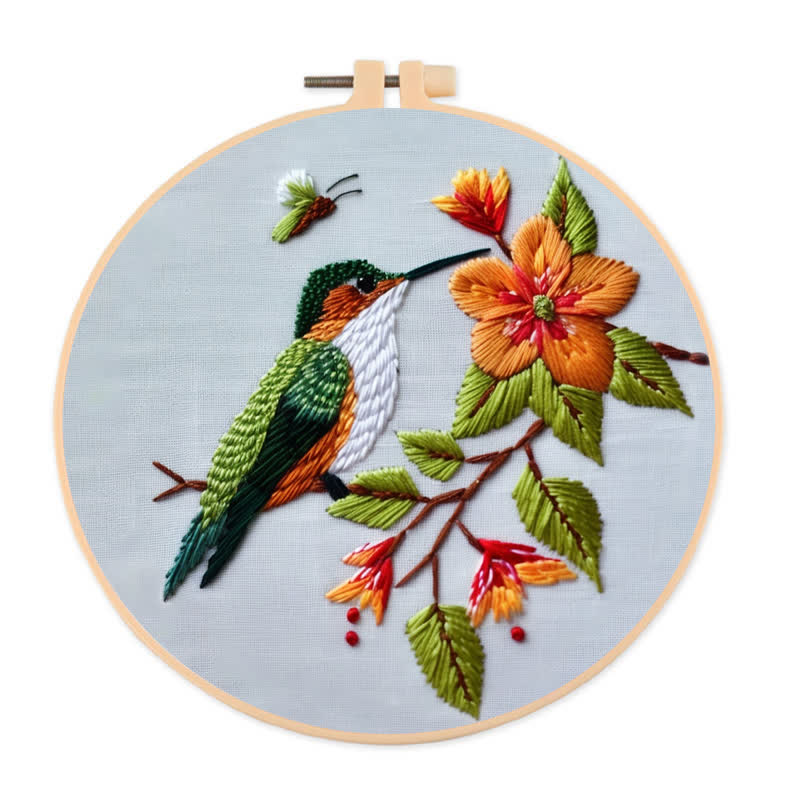 Rubbyoo Embroidery Kit - Beautiful Hummingbirds  - image 1