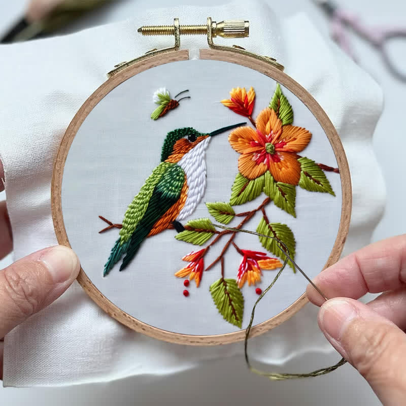 Rubbyoo Embroidery Kit - Beautiful Hummingbirds  - image 3