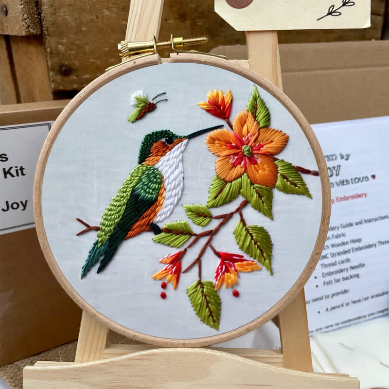 Rubbyoo Embroidery Kit - Beautiful Hummingbirds  - image 6