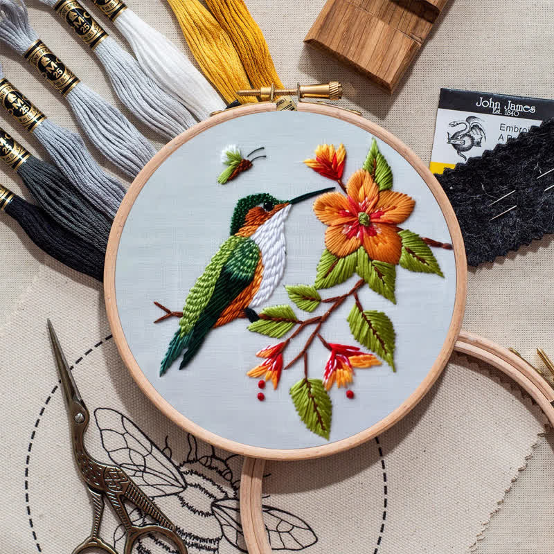 Rubbyoo Embroidery Kit - Beautiful Hummingbirds  - image 10