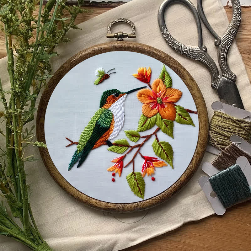 Rubbyoo Embroidery Kit - Beautiful Hummingbirds  - image 9