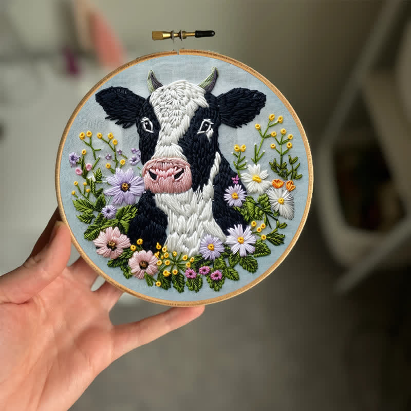 Rubbyoo Embroidery Kit - Floral Cow  - image 3