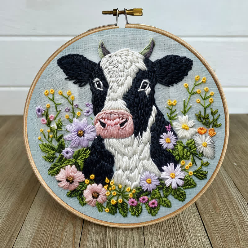 Rubbyoo Embroidery Kit - Floral Cow  - image 7