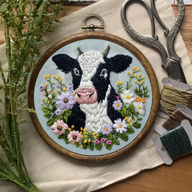 Rubbyoo Embroidery Kit - Floral Cow  - image 8