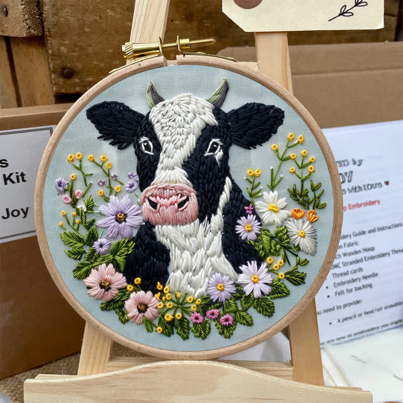 Rubbyoo Embroidery Kit - Floral Cow  - image 6