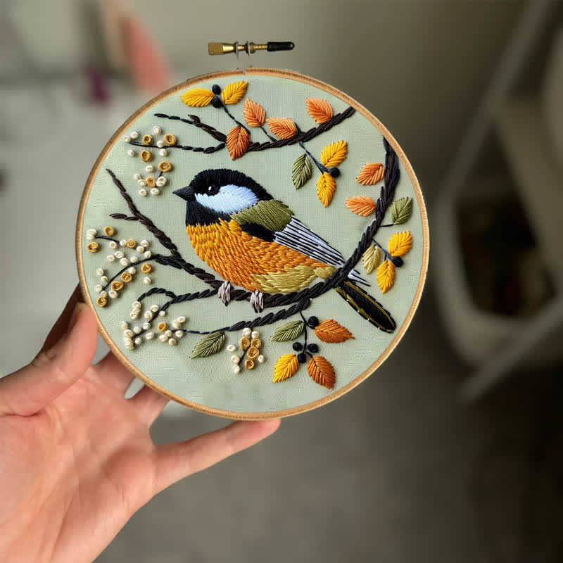 Rubbyoo Embroidery Kit - Chickadee - image 2