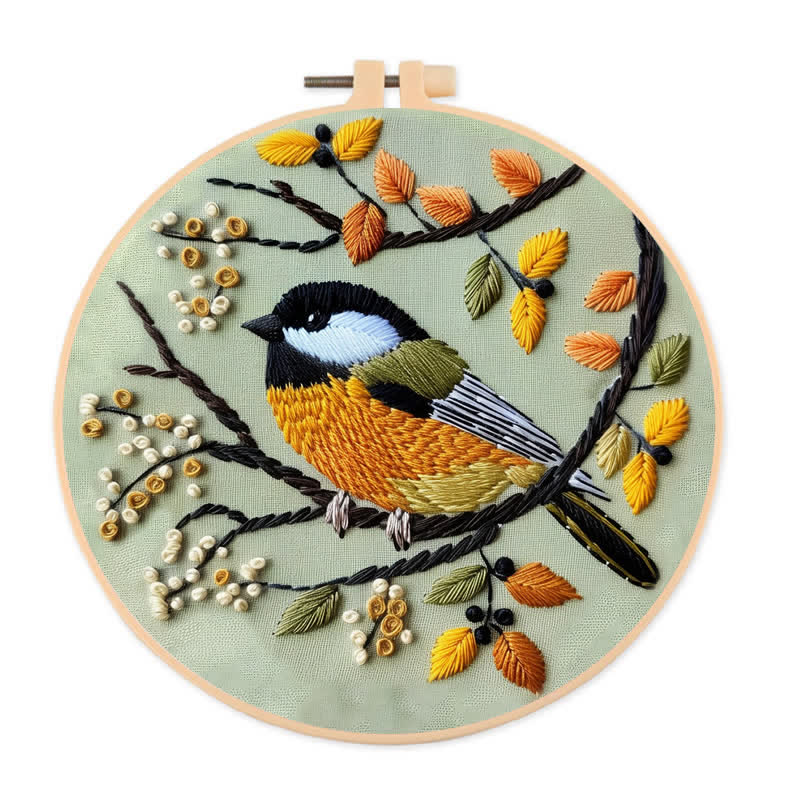 Rubbyoo Embroidery Kit - Chickadee - image 1