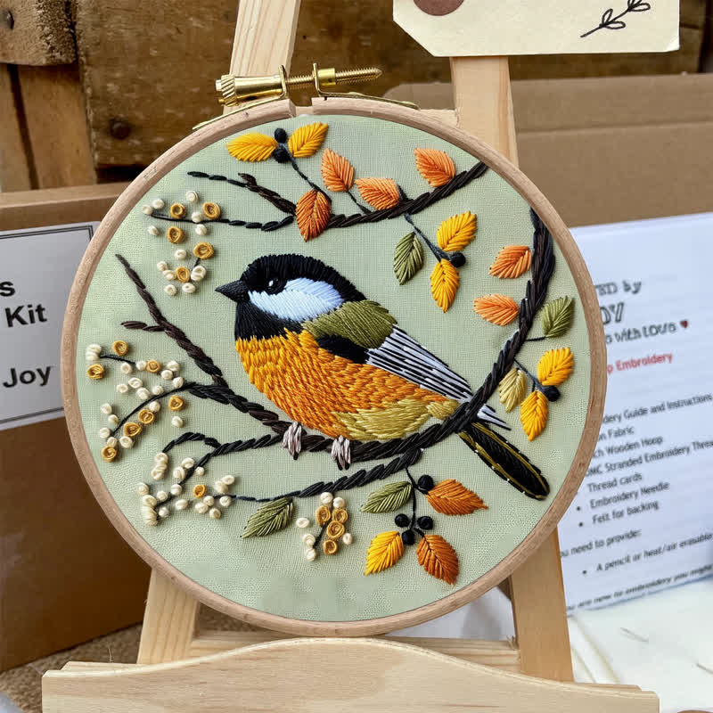 Rubbyoo Embroidery Kit - Chickadee - image 6