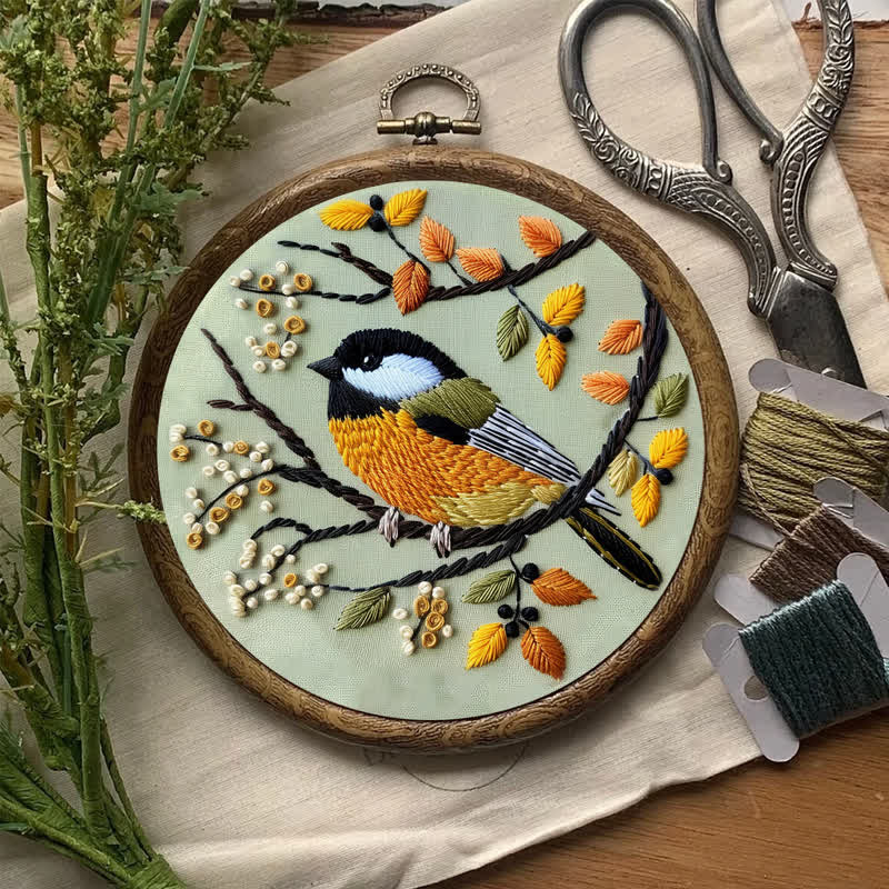 Rubbyoo Embroidery Kit - Chickadee - image 8
