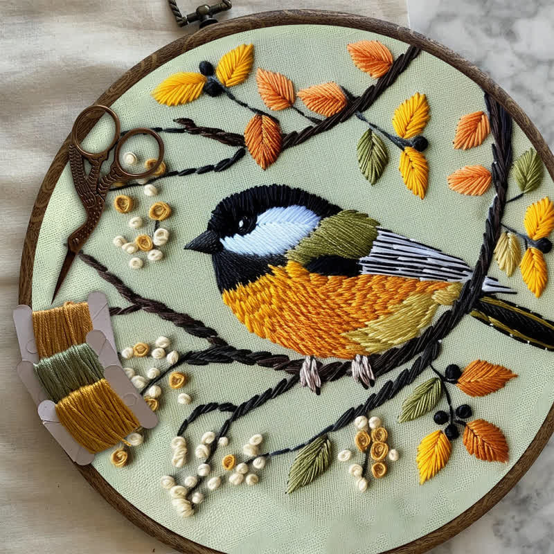 Rubbyoo Embroidery Kit - Chickadee - image 9