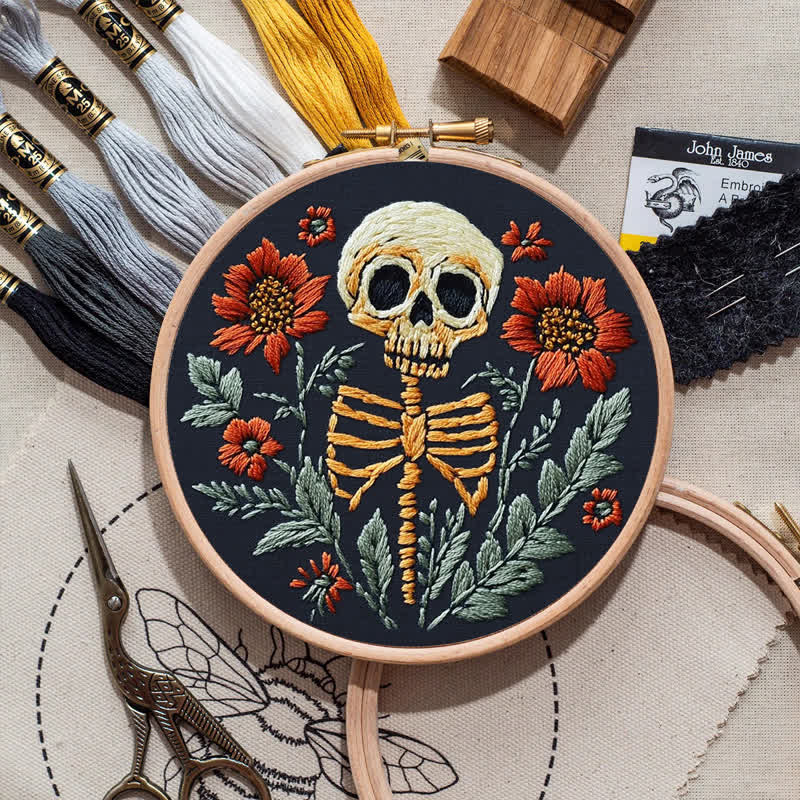 Rubbyoo Embroidery Kit - Skull - image 8