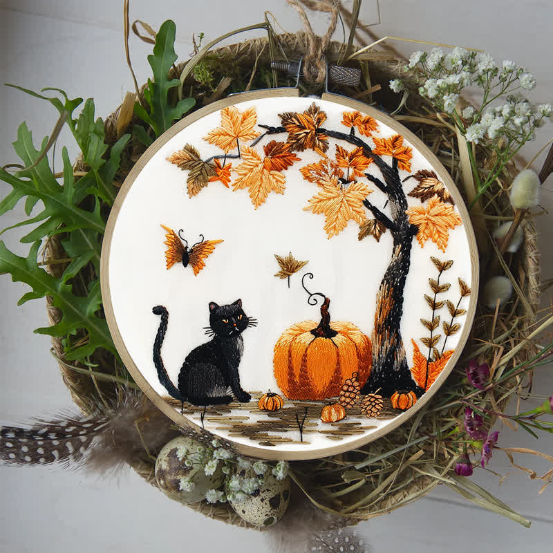 Rubbyoo Embroidery Kit - Black Cat Halloween Trick or Treat - image 8