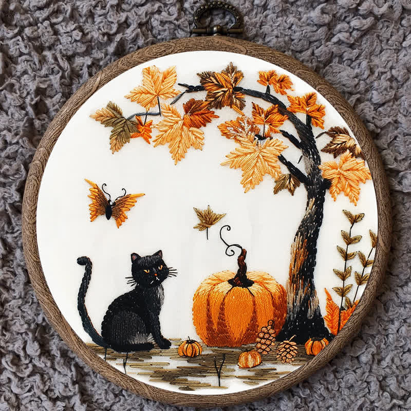 Rubbyoo Embroidery Kit - Black Cat Halloween Trick or Treat - image 10