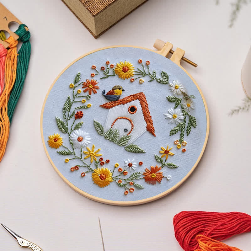 Rubbyoo Embroidery Kit - Bird Houses - image 3